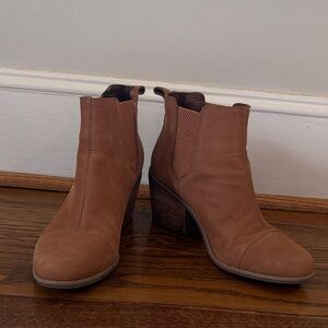 Toms Tan Ankle Booties